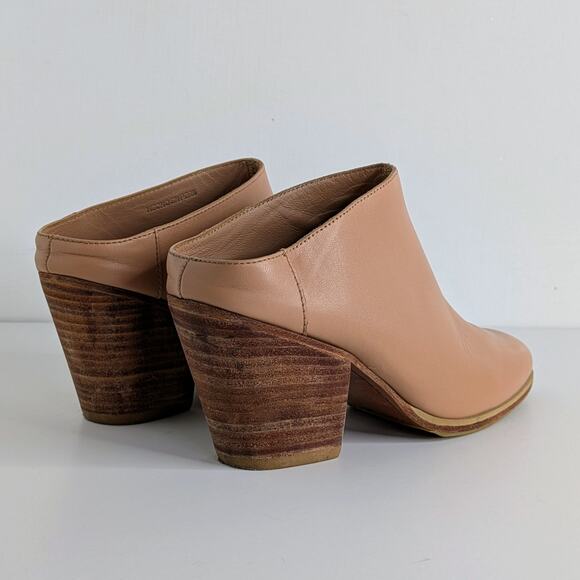 Rachel Comey Mars Mule 6 Nude Leather Block Heel Clog Minimalist - Picture 14 of 15
